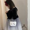 Kid Girl Single Shoulder Bag Pu Material With Stitching Design For Daily Use