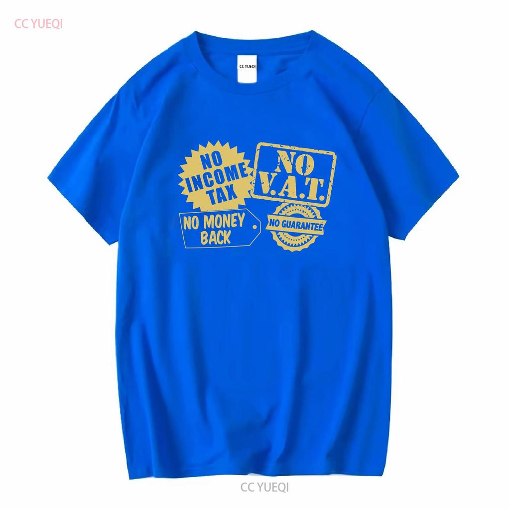 Keine Einkommensteuer Mehrwertsteuer T-Shirt Nur Narren und Pferde Del Boy Rodney Lustiger Witz Vintage Gewaschenes Oberteil für den Alltag Mode homme