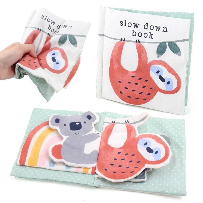 New Kids Cognitive Hand-teared Non-rotten Paper Animal Early Educational Fabric Cloth Baby Book