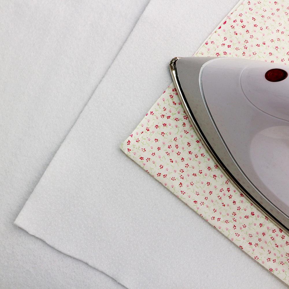 2026 Sewing Essential 39"x19" Iron-On Interfacing Fabric Non-Woven Fusible Backing for Collars Stitch Reinforcement Wrinkle-Free