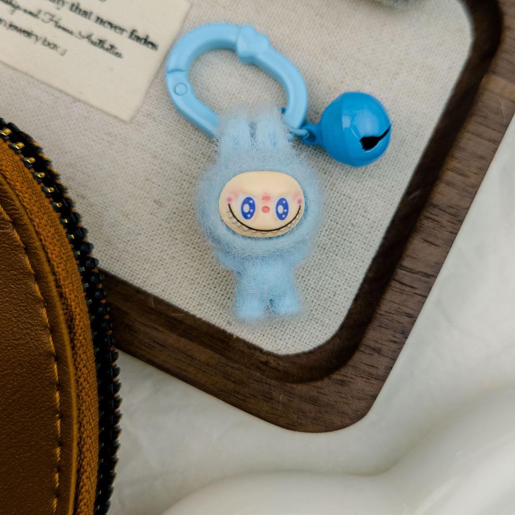 Porte-clés Cartoon Poulie Peluche Elliptique Poupée Mignonne Pendentif Sac à Dos Étudiant