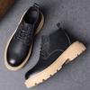 Fashion Fashion Cow Leather Platform Motorcycle Boots for Men Autumn Winter Soft Sole Men's Shoes Designer Retro Casual Male Ankle Boots