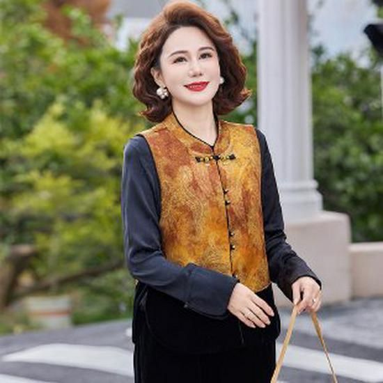 2026 New Chinese Style Women s Spring & Autumn Jacket for Mid-Aged Mothers XL