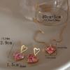 3pcs Y2K Heart Jewelry Set, Stud Earrings & Layered Necklace, Daily & Party Wear, Ideal Valentine's Gift