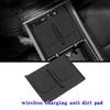 For Hyundai Santa Fe 2024 2025 Black Armrest Storage Box Cup Holder Anti Dirt Pad Organizer Tidying Car Interior Accessories