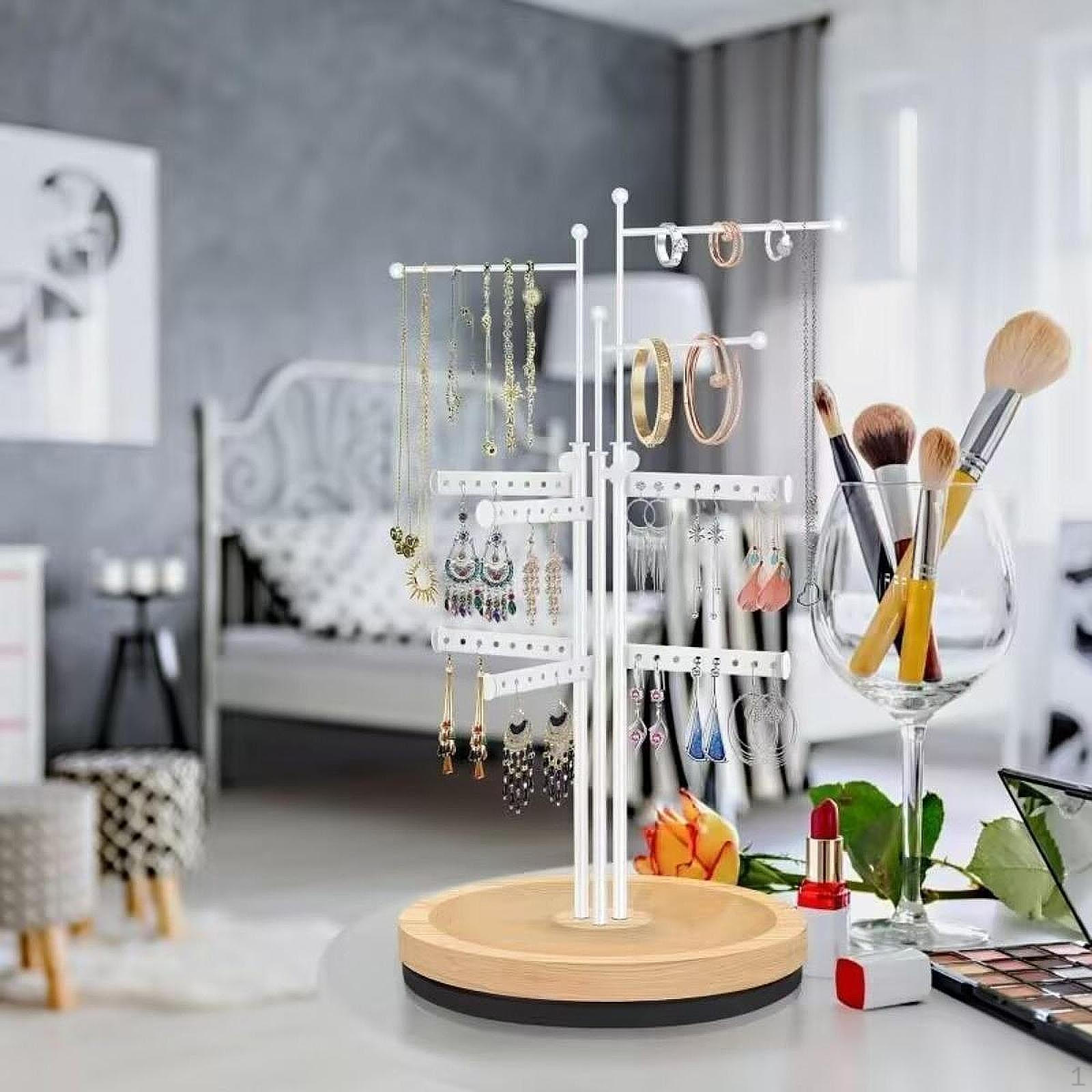 

Підставка-органайзер для ювелірних виробів для намист, кілець, браслетів білий