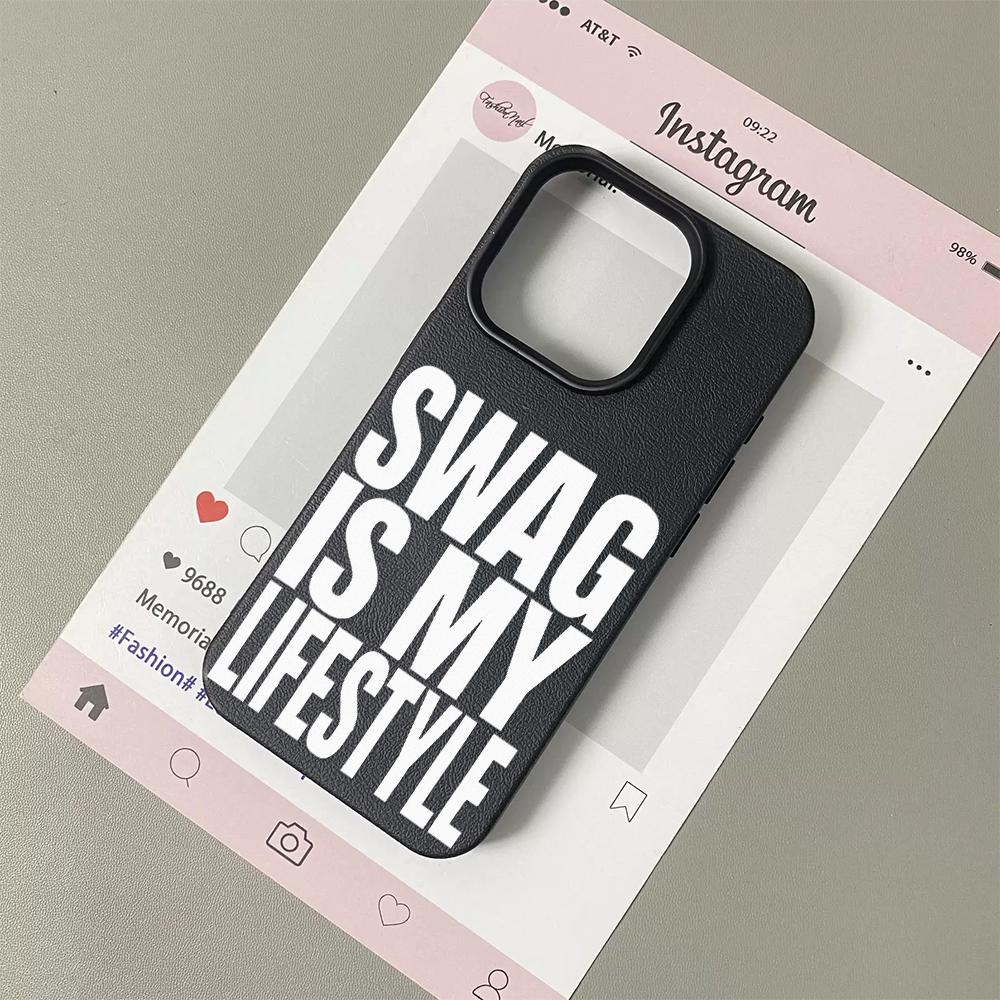 

Чехол для телефона Swag Lifestyle с узором под кожу личи для Samsung S26 S25 S24 S23 S22 S21 S20 S10 Plus FE Ultra 4G 5G Samsung S25 Plus 5G