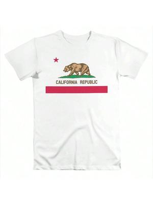 California Republic Graphic Printing Summer Luxury Brand Cotton  Women's T-Shirts Short Sleeves Street Fashion