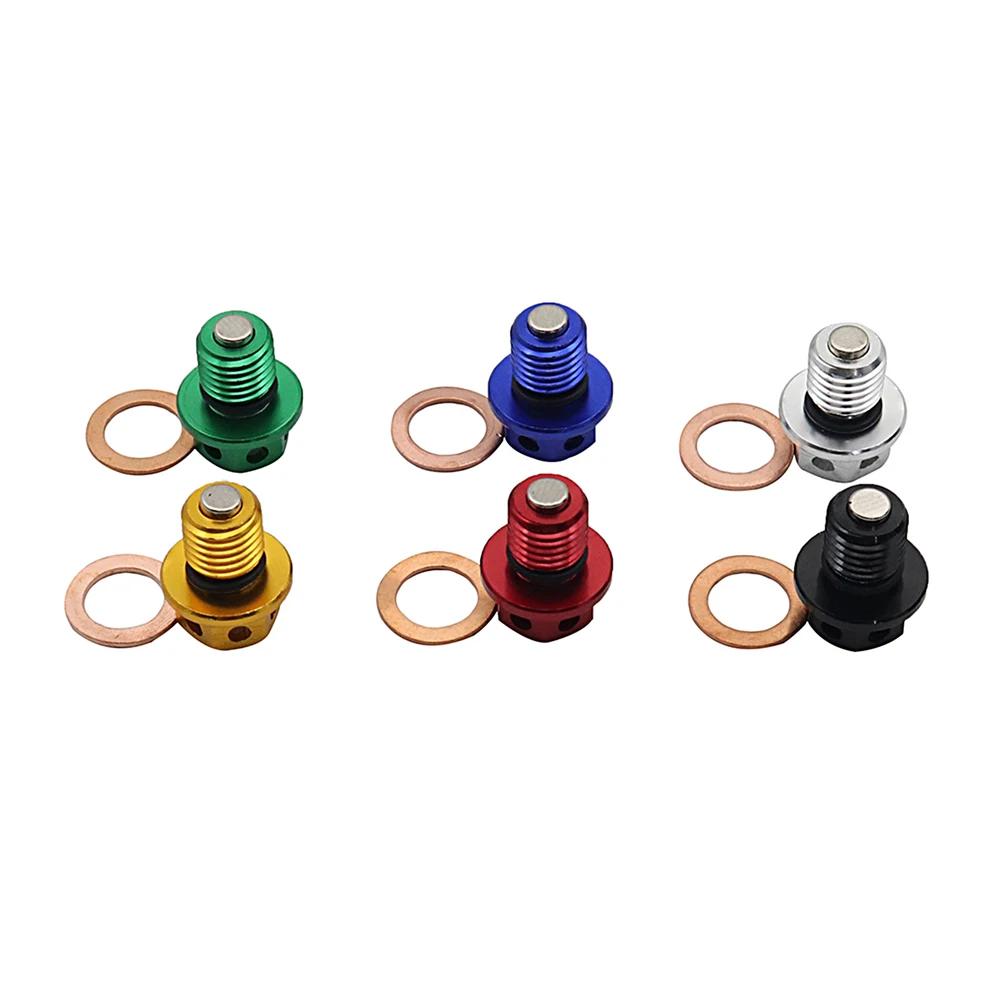 M12 x 1.5 Motorcycle Oil Drain Plug Bolt Universal Engine Protection Oil Drain Plug Gasket For Yamaha Honda Suzuki Kawasaki BMW