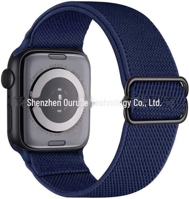 Adjustable Elastic Nylon Band with Sliding Buckle for Apple Watch iWatch7