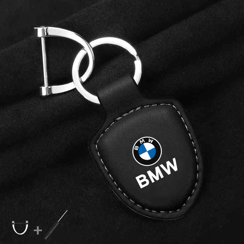 For BMW Performance E46 E90 E60 F20 X1 F10 F30 X3 E70 E39 Accessories Car Shield Leather Keychain Key Ring Pendant Holder Gift gzdf57