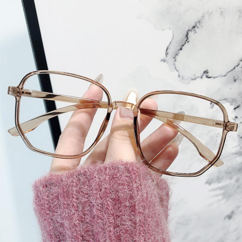 JYL TS Irregular Glasses Women Blue Light Blocking  Big Frame 91571937 A-5217 яичная скорлупа