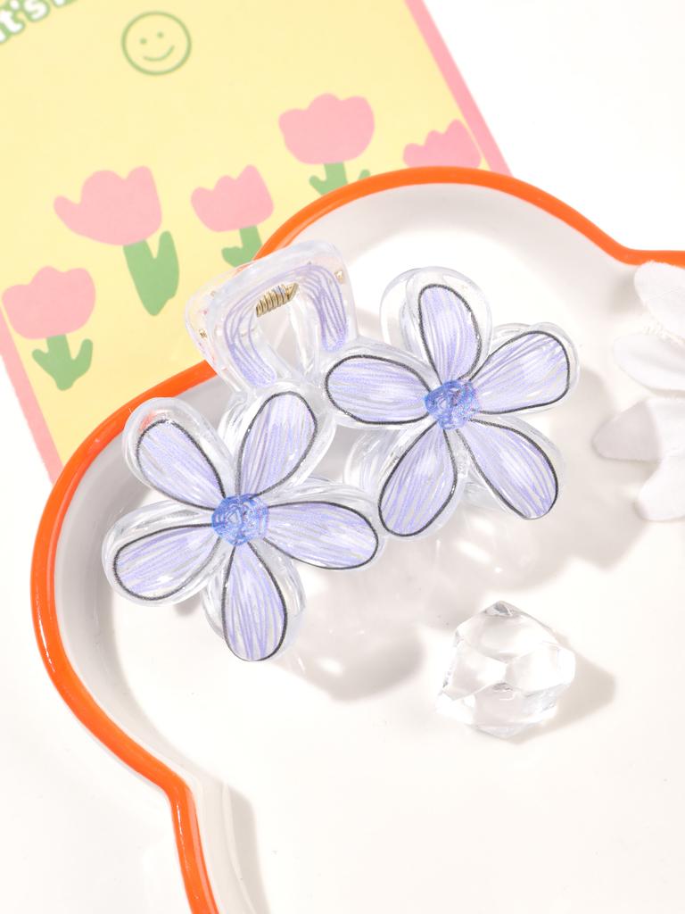 Fashion Flower Hair Claw Clip for Women New Hawaiian Hair Clamp Vacation Beach Style Hairpin Hair Accessories forThin/Thick Hair