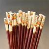 Everything Goes Well. Bamboo and Wood Tableware. Household Use. Impersonal Imitation Wood Patterned Chopsticks. Anti-slip and Anti-mold.