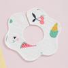 Class A Newborn Baby Saliva Towel Crepe Waterproof Petal Bib Autumn Winter Children Eating Cartoon Cotton Bib