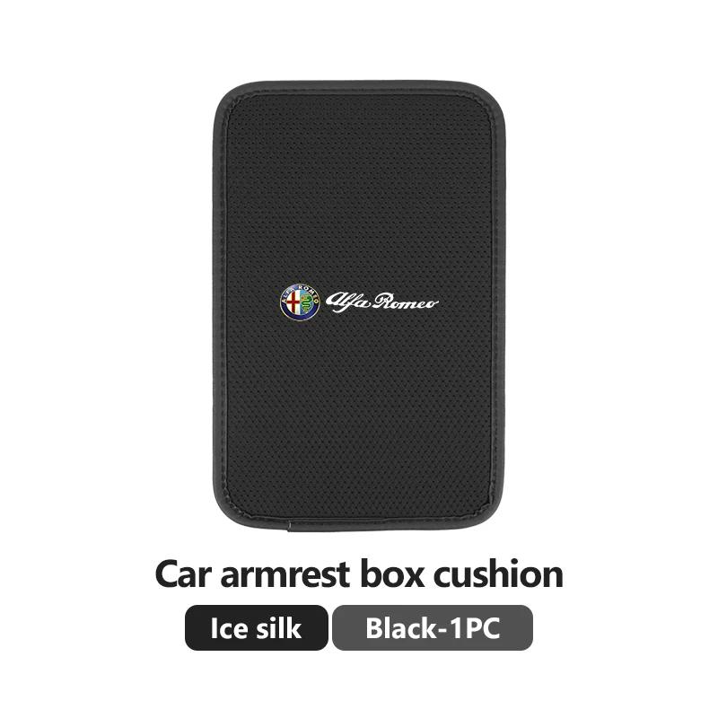 Car Stickers For Alfa Romeo Car Armrest Mat Center Console Arm Rest Protection Cushion Storage Box Cover Pads For Alfa Romeo Giu