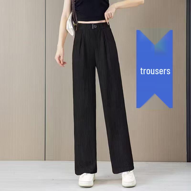 

Ice Silk High-Waist Slimming Straight-Leg Women s Pants - 2026 Summer Collection 4XL (Recommended for 160-175 jin)