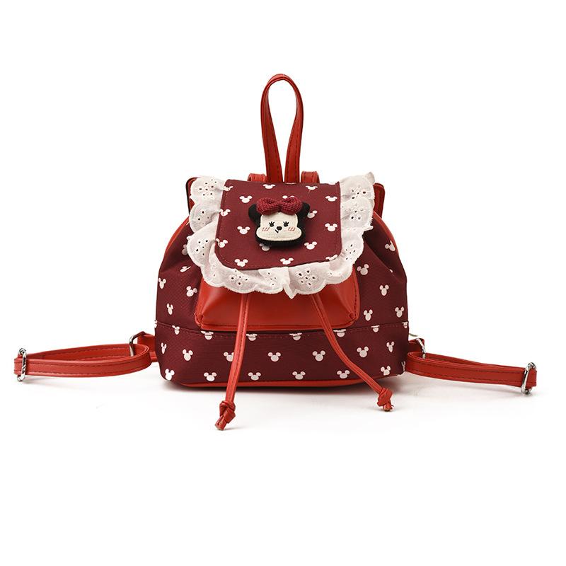 

Trend Fashion Student School Bag Cartoon Cute Boys And Girls Backpack Lace Lace Children S Backpack красный