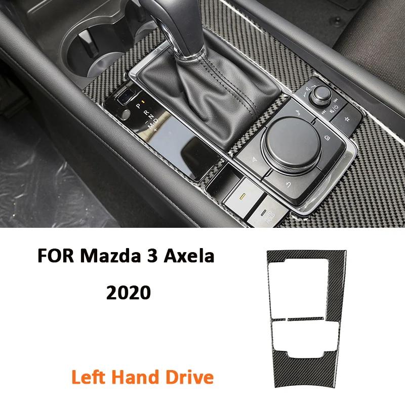 

For Mazda 3 Axela Carbon Fiber Car Center Console Gear Shifter Panel Frame Trim Cover Decoration Sticker Auto Accessories Left Hand Drive