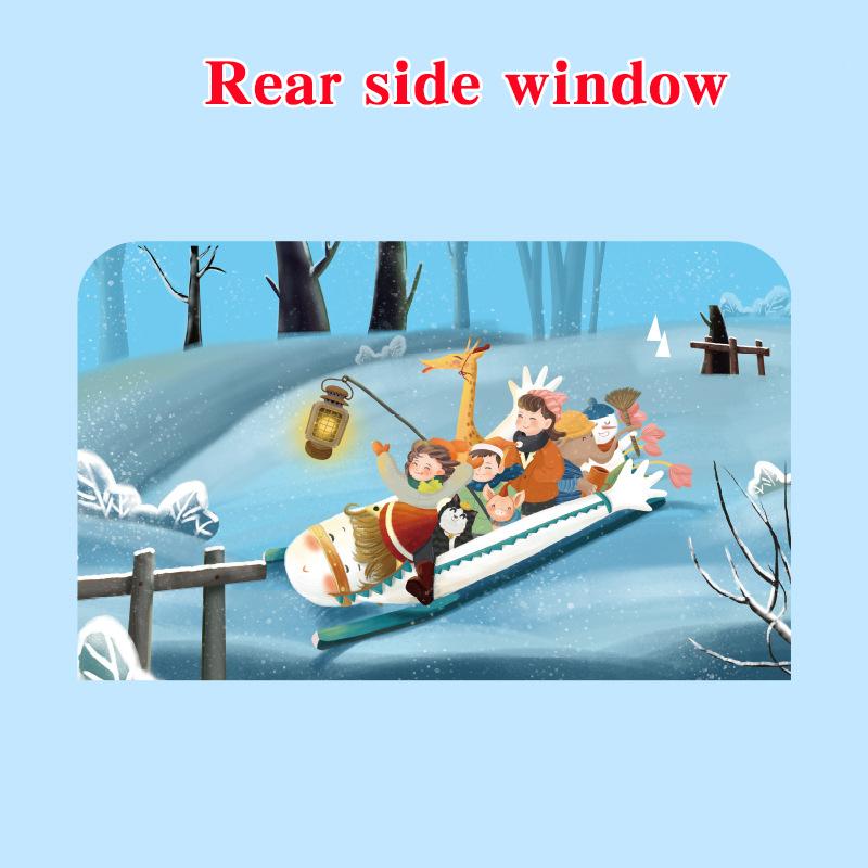 Cartoon Magnetic Car sun protector Side window sunshade curtain Summer Adjustable sunscreen Baby shade solar UV foils