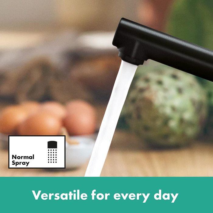 Robinet De Cuisine - HANSGROHE - ZESIS M33 - Bec Pivotant 150 Mm - Noir Mat - AirPower