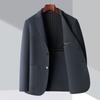 Spring and Autumn New Suit Men's Business High-end Fashion Solid Color Wool Jacket