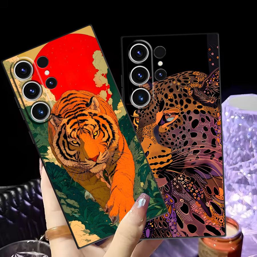Cool Tiger Leopard Funda Phone Cover Case for Samsung Galaxy S26 S10 S9 Note 20 Ultra 8 9 10 S23 S20 S24 Plus S21 FE S25 Ultra