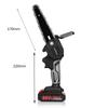 6 Inches 88V 3000W Mini Electric Chain Saw With 1/2Pcs Battery Rechargeable Woodworking Pruning Saw One-handed Garden 3000W