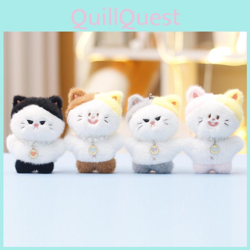 Black Cat Plush Toy Keychain With Pp Cotton Filling For Kids Gift Bag Decor