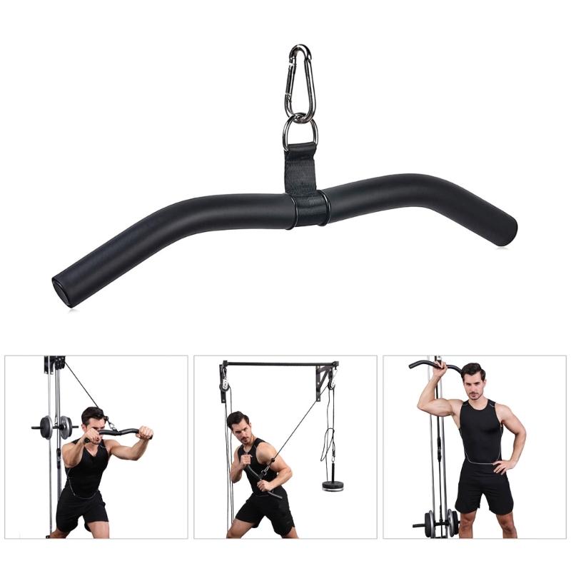 Pull Down Bar Comfortable Grip Cable Machine Attachment Fitness Equipment for Arm Back Shoulder Strength Training