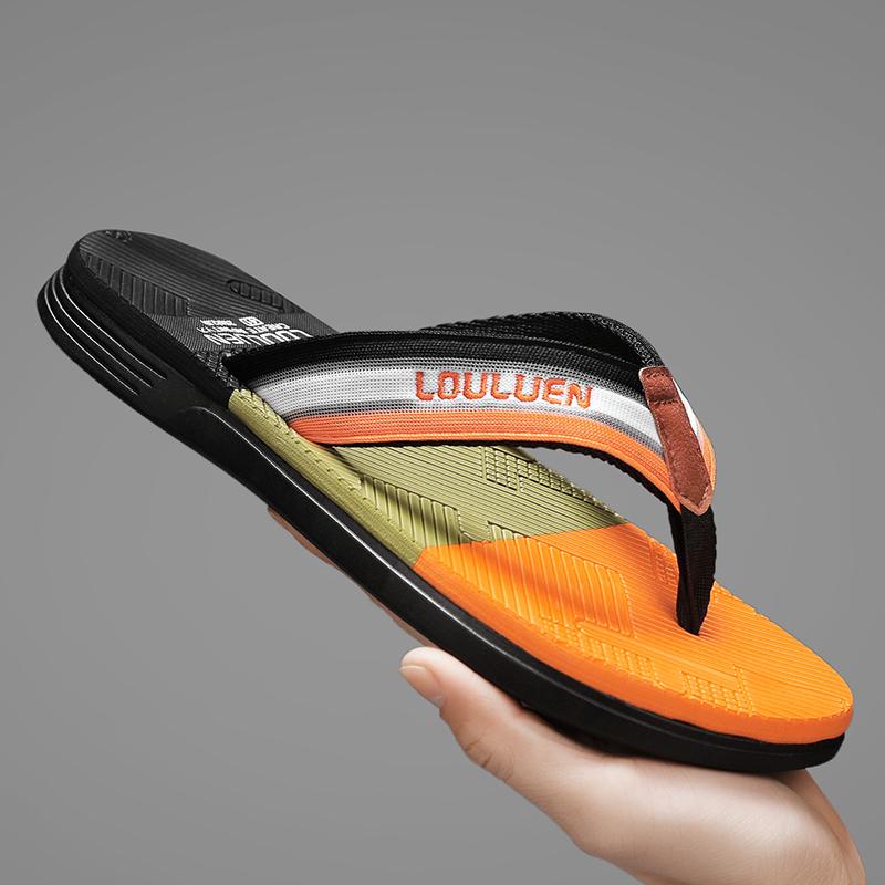Summertime Men Flip Flops Summertime Beach Flip Flops Men Outside Daily Athletic Shoes Breathable Men Beach Slide Shoes