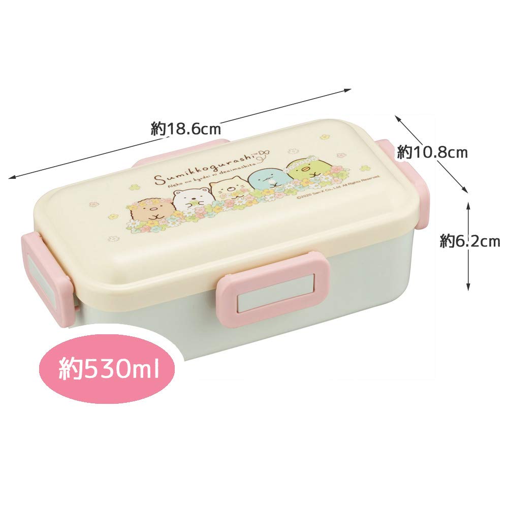 Skater Antibacterial Fluffy Bento Box 530ml Sumikko Gurashi Cat Siblings Made in Japan Ag+ PFLB6AG-A