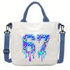 Steal a Brainrot 67 Unicorn Printed Student Crossbody Bag Casual Canvas Shoulder Bags