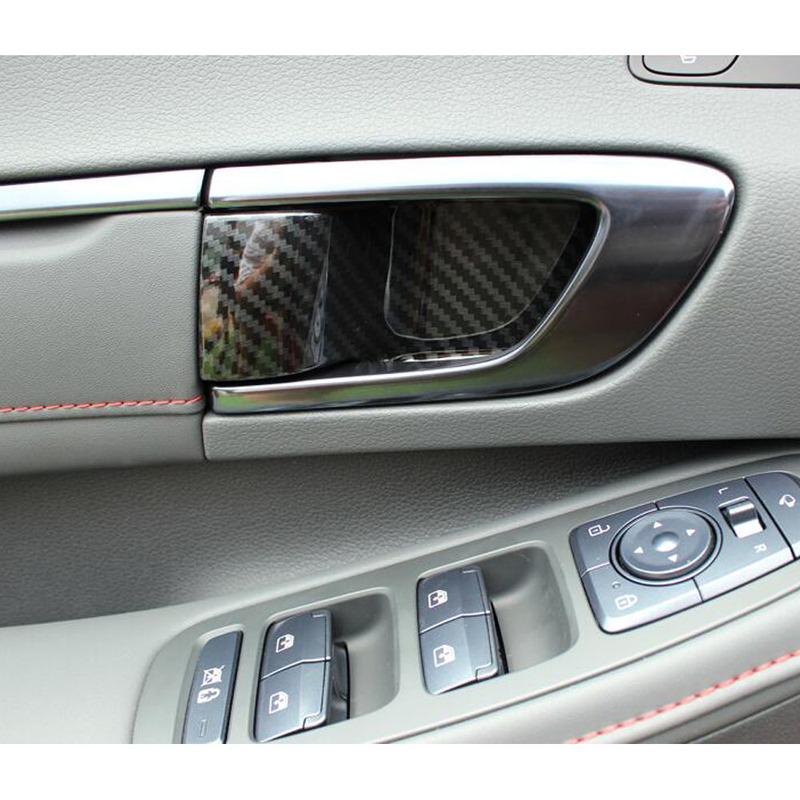 For Hyundai Sonata DN8 10Th Car Cover Body Trim ABS Door Inner Handle Bowl Armrest Handrail Frame Stick 4Pcs