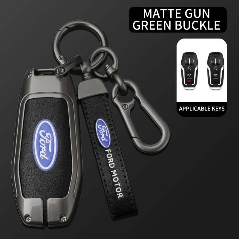 ZOZU8 Zinc Alloy Car Remote Key Case Cover For Ford Fusion Mondeo Mustang F-150 Explorer Edge 2015 2016 2017 2018 Auto Accessories