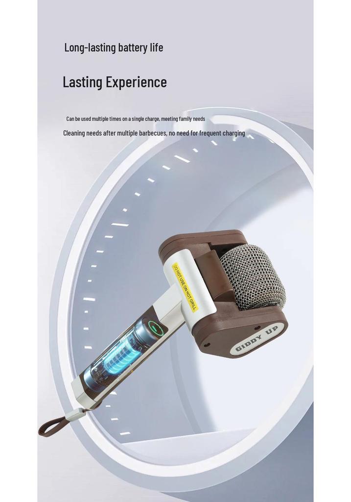 Rechargeable Stainless Steel Electric BBQ Grill Cleaner Brush