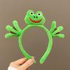 Cosplay Party Cute Green Frog Headband Woman Girls Makeup Washing Face Headwear