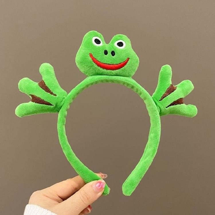 Cosplay Party Cute Green Frog Headband Woman Girls Makeup Washing Face Headwear