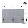 Sanwa Direct Felt Desk Partition, Clamp Mount, 100cm Wide X 60cm High, Foldable, Gray, 100-DPT005LGY