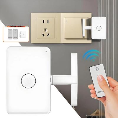 Wireless Control Light Switch Off Tool USB Rechargeable Button Pusher Infrared/RF Remote Switch Lazy Wireless Light Button Home Accessories
