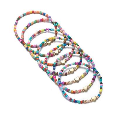 7 Verstelbare Stretch Kralen Armbanden Trendy Elastische Sieraden Set Voor Vrouwen Cadeau