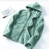 Pocket Fleece Thickened Double-sided Fleece Jacket Women's New Loose Fleece Jacket Cardigan Hooded Thermal Sweater