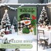 Christmas Snowman Garden Flag 12x18 Inch Double Sided for Courtyard Outdoor Welcome Flag Decoration (Excluding Flagpole)
