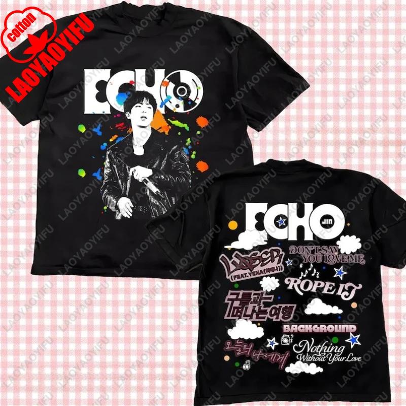 Retro Echo Tracklist Run Seokjin Ep Tour 2025 Jin Cotton Tees Dont Say You Love Me SuperTuna Tshirt Kpop Fan Army Women Men Tops