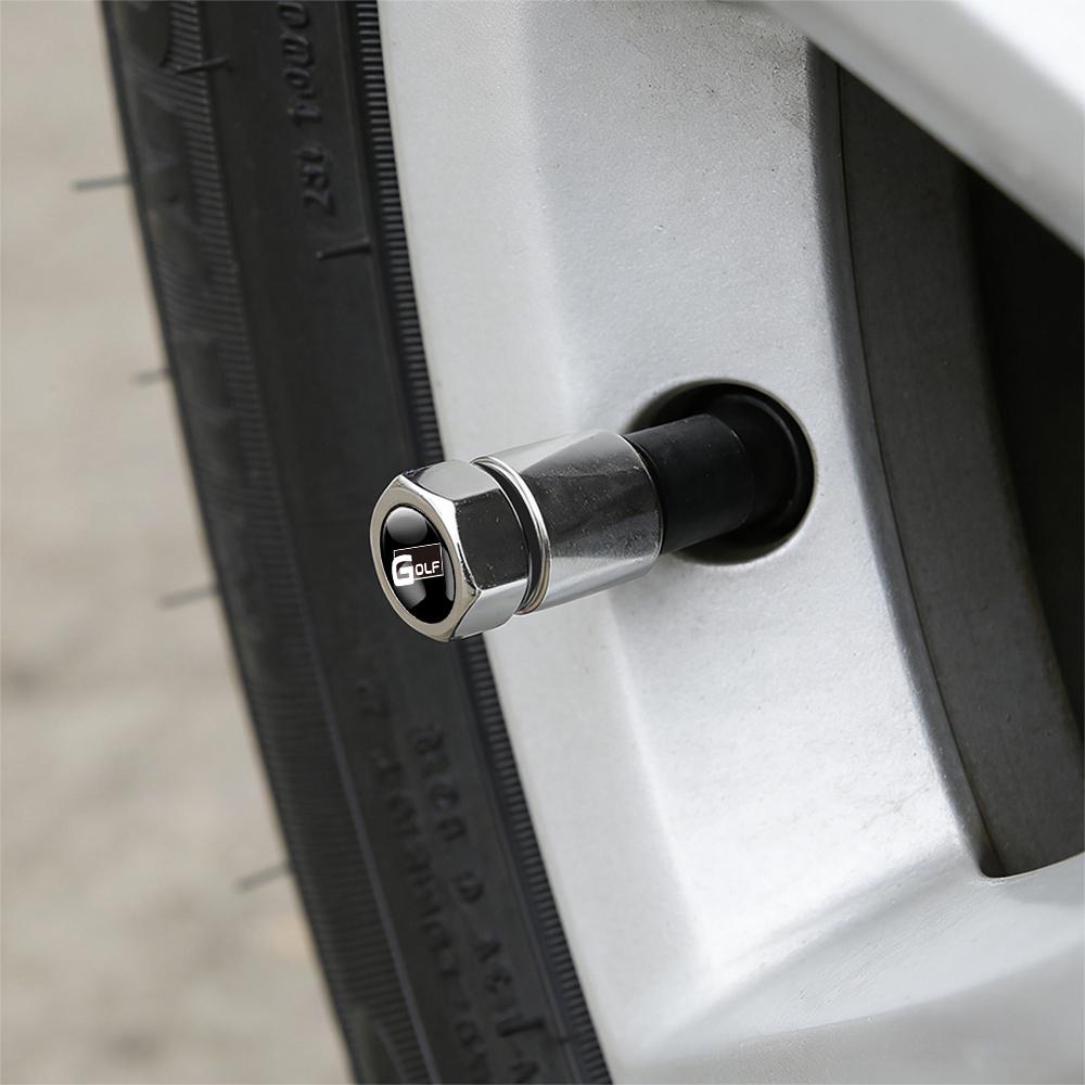 4 Stück Metall Auto Styling Rad Reifen Ventilkappe Abdeckung Für Volkswagen Golf VI 4 5 6 Touran Tiguan GTI R Line Y1 R32 Touareg Passat Polo