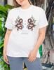 Floral Graphic Tee, Unisex Cotton T-Shirt