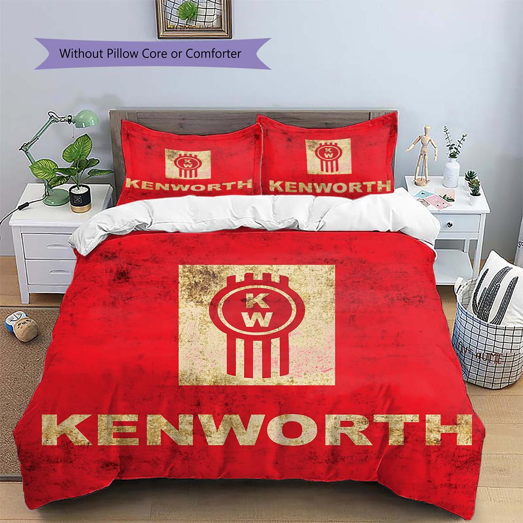 Kenworth Pattern Bedding Home Decoration Birthday Gift (1 * duvet cover + 2 * pillowcase, without core)