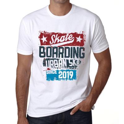 Férfi Vintage Póló Grafikus Póló Városi Skate 2019 óta Fehér