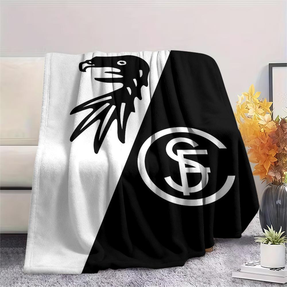 1pc SC Freiburg Print Flannel Blanket, High Quality Comfortable for All Seasons, Home Decor, Warmth and Comfort, Perfect for Christmas Gifts80