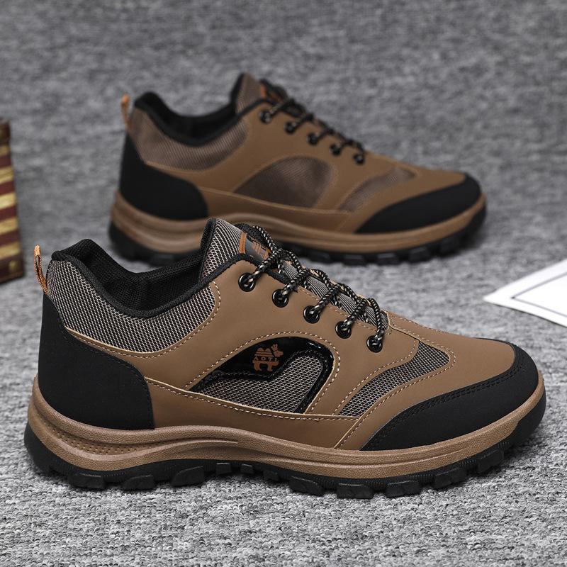 

Fashion Men Hiking Shoes 2025 New Vintage Breathable Men Casual Sneakers Tenis Masculino Outdoor Walking Works Shoes Zapatos para Hombre 39 коричневый